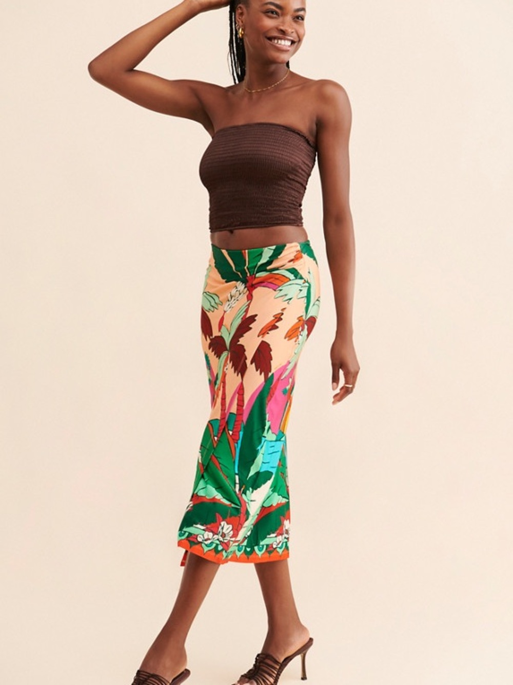 NWT Farm Rio Printed Wrap Skirt sz S